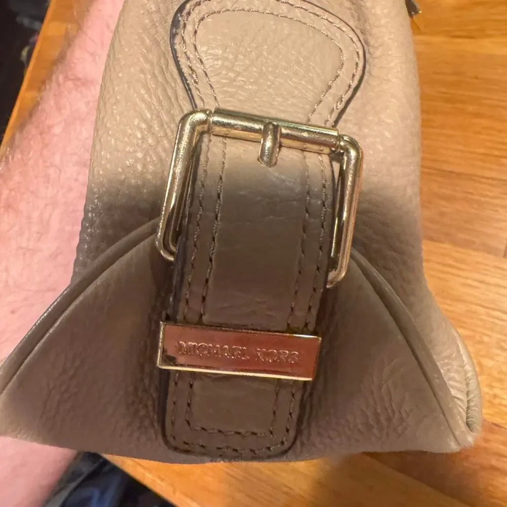 Michael Kors Tan Pebbled Leather Shoulder Bag Handbag